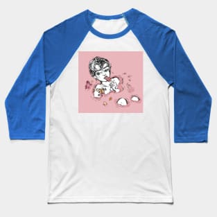 Pink Contemplation Baseball T-Shirt